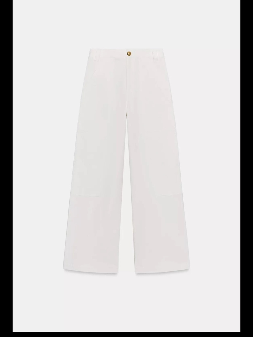 Wide Leg High-Rise Pants in White